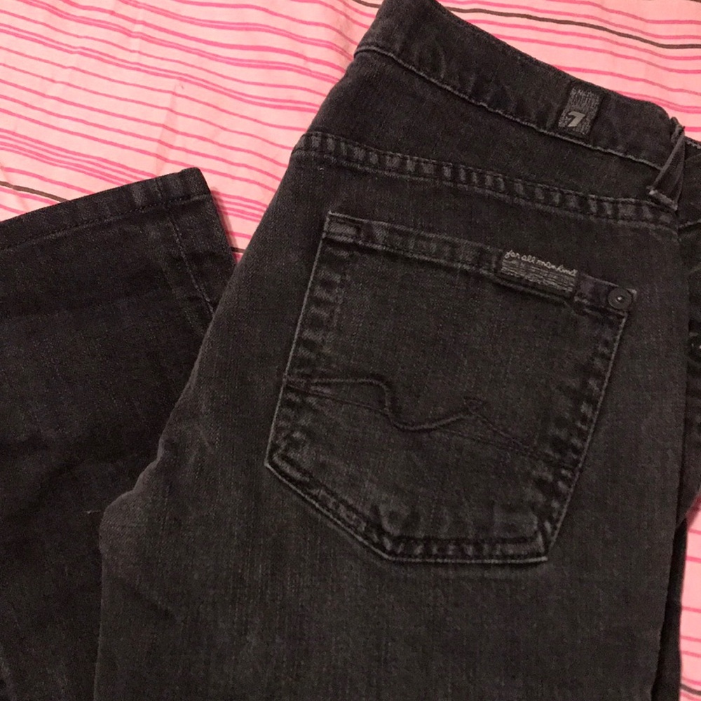 Size 26 Seven for all mankind faded black capris
